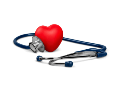Heart and stethoscope