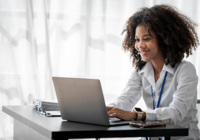 HP - Candidates Carer on a laptop